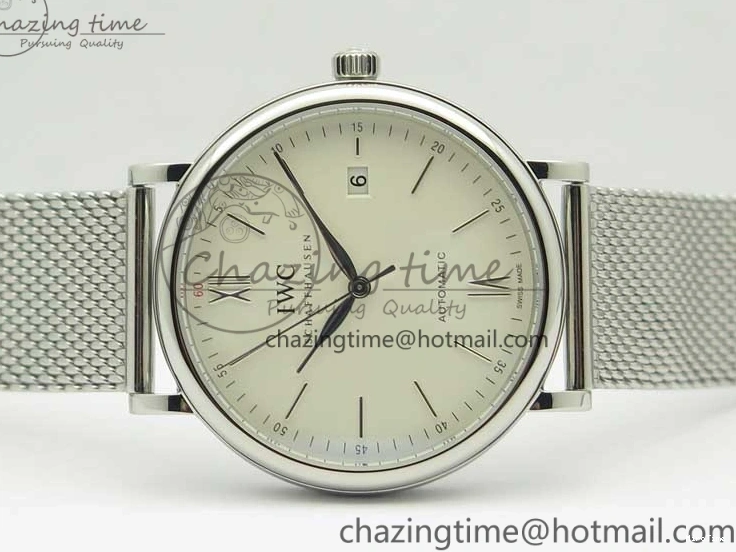 MIROTIME 0520 Portofino Automatic SS MKF 1:1 Best Edition White Dial On SS Mesh Bracelet A2892 V TechFriendly 7205